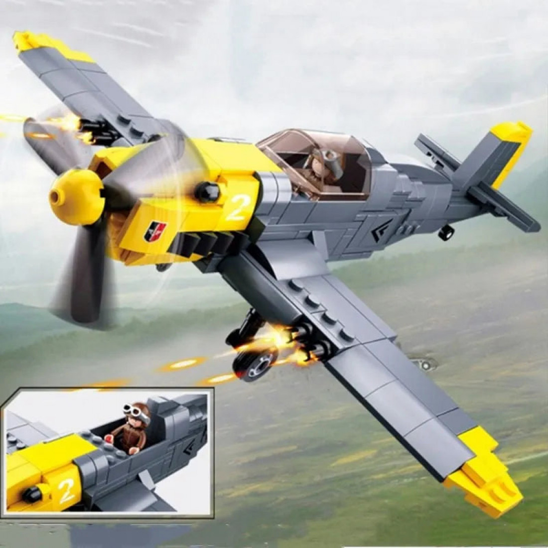 military moc ww2 bf 109 fighter aircraft bricks toy - military-moc-ww2 ...