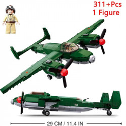 military moc ww2 tu-2 bomber aircraft bricks toys