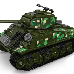 military motorized m4 sherman tank bricks toy