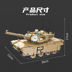 military rc motorized abrams m1a2 main battle tank bricks toy