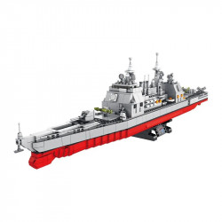 military ticonderoga cruiser navy battleship bricks toy