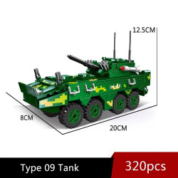 military type 09 armored infantry fighting vehicle bricks toy