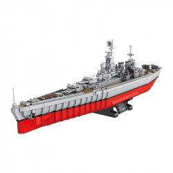 military uss north carolina battleship warship bricks toy