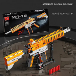 military weapon moc m4-16 submachine gun bricks toy