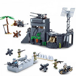 military ww2 german atlantic fort bricks toy