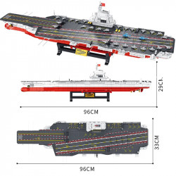 military ww2 moc liaoning aircraft carrier bricks toy