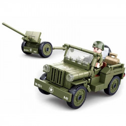 military ww2 normandy landing us willys jeep bricks toy