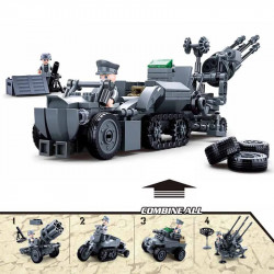 military ww2 north africa battle anti aircraft gun bricks toy