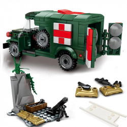 military ww2 us army ambulance car bricks toy