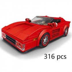 mini ferrari testarossa classic racing sports car bricks toy 27012