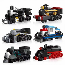 mini train collection moc locomotive bricks toys