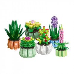 mix succulent potted plants bricks moc kids toys 92314