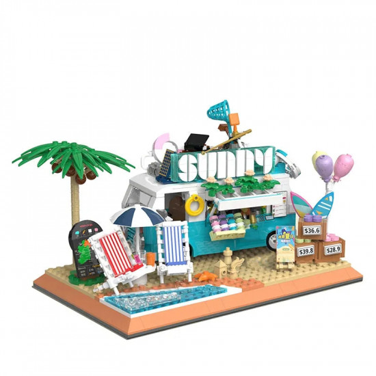 moc 00415 city summer beach ice cream truck mini bricks toy moc 00415 city summer beach ice cream truck mini bricks toy
