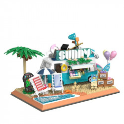 moc 00415 city summer beach ice cream truck mini bricks toy