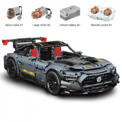 moc 13123 rc app shadow roadster amg gtr racing car bricks toy