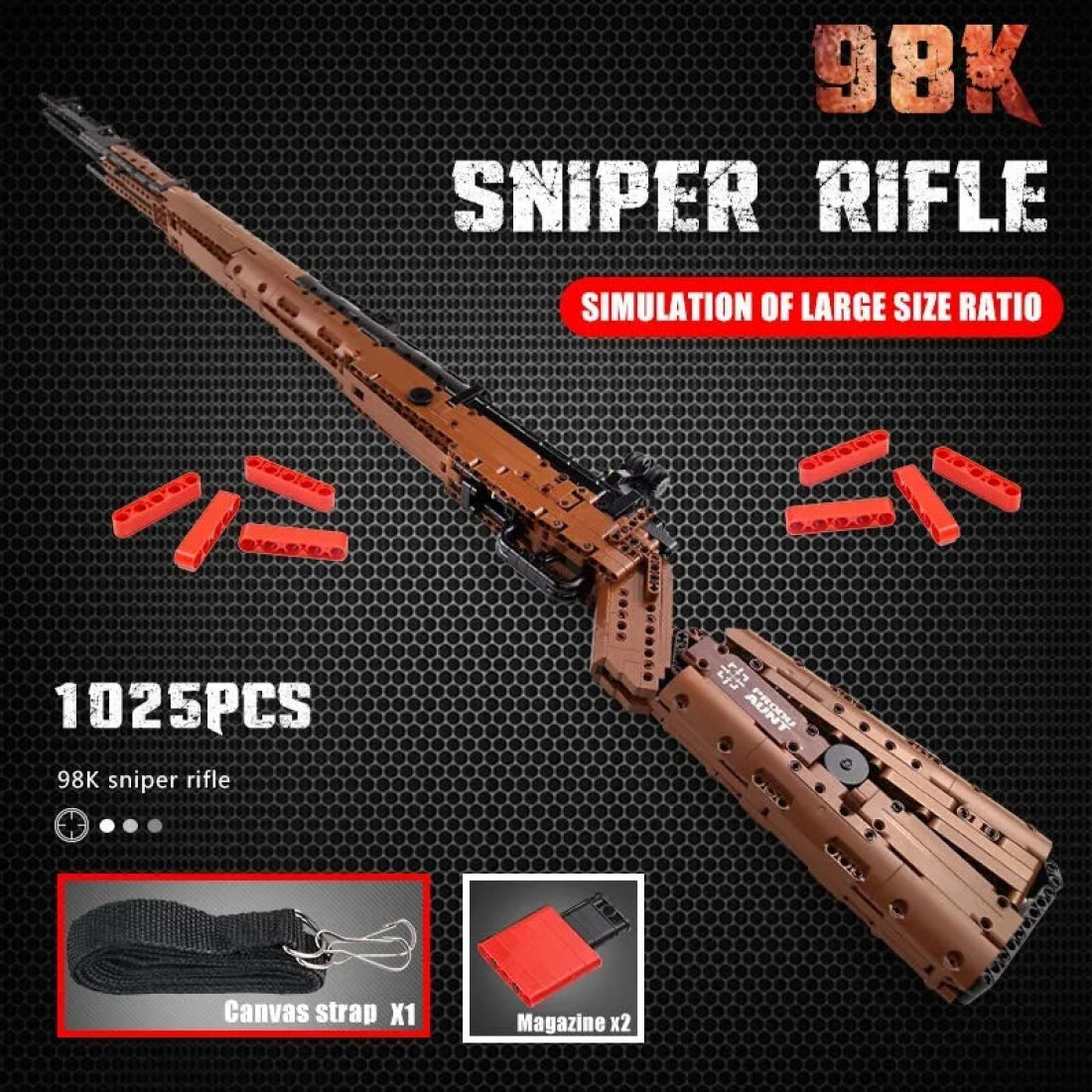 moc 14002 military mauser 98k sniper rifle bricks toys - moc-14002 ...