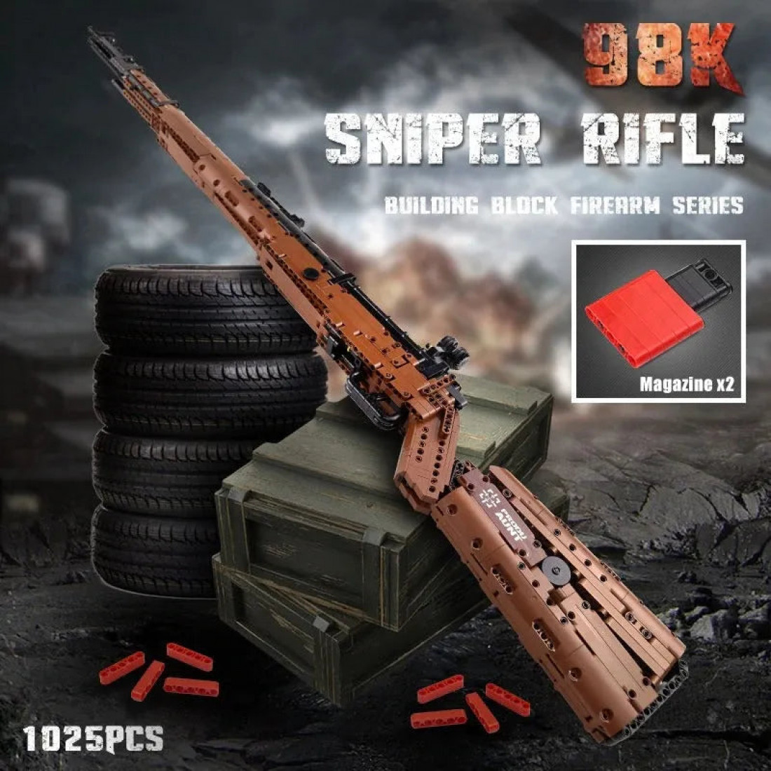 moc 14002 military mauser 98k sniper rifle bricks toys - moc-14002 ...