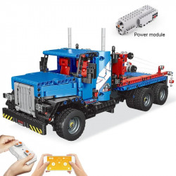 moc 15020 tech rc city rescue tow service truck bricks toy