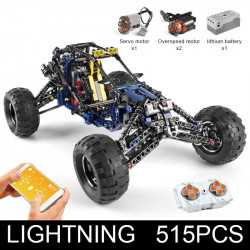 moc 18018 rc app lightning buggy truck bricks toy