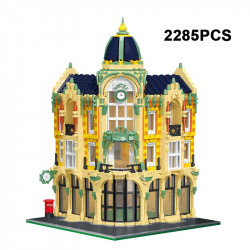 moc 6023 street city corner post office modular mini bricks toys