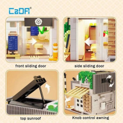 moc 66007 creator summer japanese coffee shop bricks toy