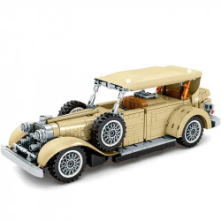 moc 701900 vintage retro classic car bricks toys