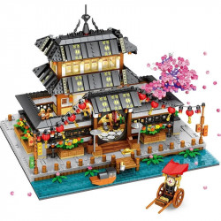 moc 86015 martial arts hall cherry tree bricks toys