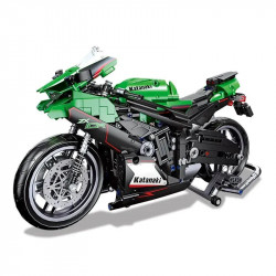 moc 91023 kawasaki ninja zx-10r motorcycle bricks toy