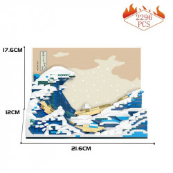 moc 97043 art great kanagawa wave mini bricks toy