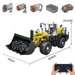 moc app motorized pneumatic loader truck excavator bricks toy