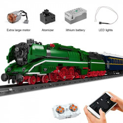 moc app motorized rc br18 201 german express train bricks toy