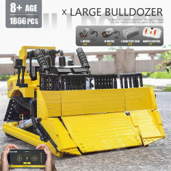 moc app motorized rc bulldozer truck bricks toy 22011