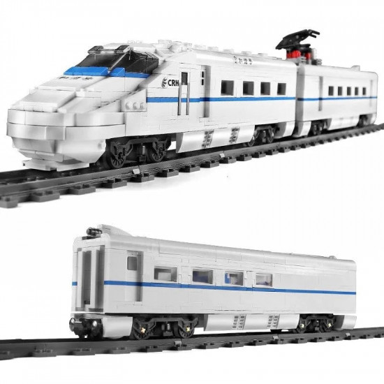 moc app motorized rc crh2 high-speed train bricks toy moc app motorized rc crh2 high-speed train bricks toy