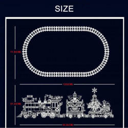 moc app motorized rc magic christmas train bricks toy