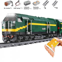moc app motorized rc nj2 diesel locomotive train bricks toy