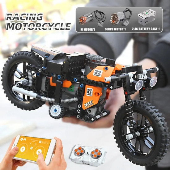 moc app motorized rc racing motorcycle bricks toys 23005 moc app motorized rc racing motorcycle bricks toys 23005