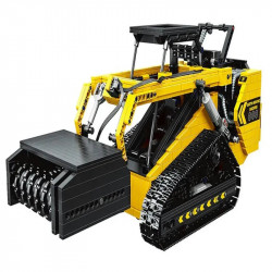 moc app motorized rc skid steer loader truck bricks toy