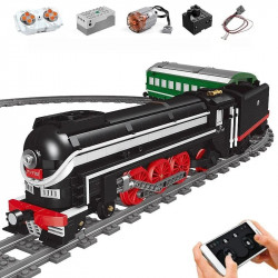 moc app motorized rc sl7 asia express train bricks toy 12005