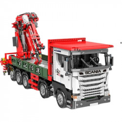moc app motorized scania crane lorry rc truck bricks toys