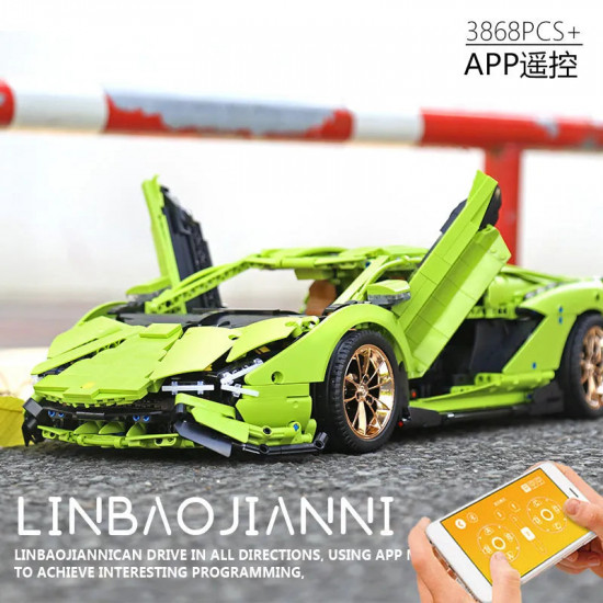 moc app rc lamborghini hyper racing car bricks toys 13057 moc app rc lamborghini hyper racing car bricks toys 13057