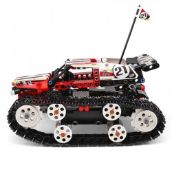 moc app rc motorized crawler stunt car bricks toy 13024