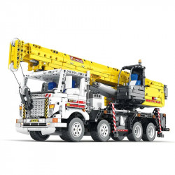 moc app rc motorized mobile crane truck bricks toy