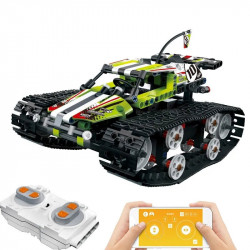 moc app rc motorized stunt crawler car bricks toys 13023