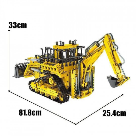 moc app rc pneumatic bulldozer bricks kids toys 17023 moc app rc pneumatic bulldozer bricks kids toys 17023