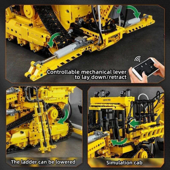 moc app rc pneumatic bulldozer bricks kids toys 17023 moc app rc pneumatic bulldozer bricks kids toys 17023
