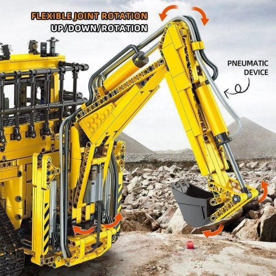 moc app rc pneumatic bulldozer bricks kids toys 17023 moc app rc pneumatic bulldozer bricks kids toys 17023