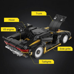 moc app rc super drift racing car bricks toy c63001