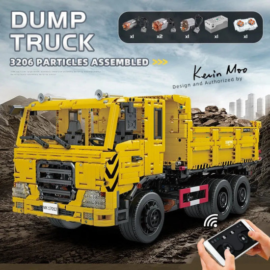 moc app rc tech three way dump truck bricks toys 17012 moc app rc tech three way dump truck bricks toys 17012