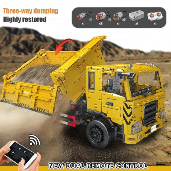moc app rc tech three way dump truck bricks toys 17012 moc app rc tech three way dump truck bricks toys 17012