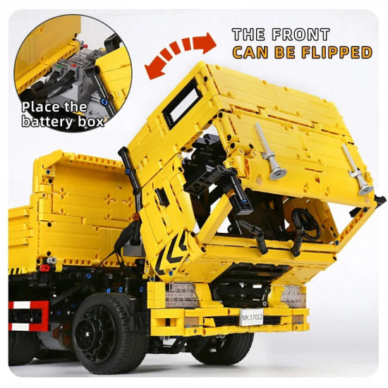 moc app rc tech three way dump truck bricks toys 17012 moc app rc tech three way dump truck bricks toys 17012